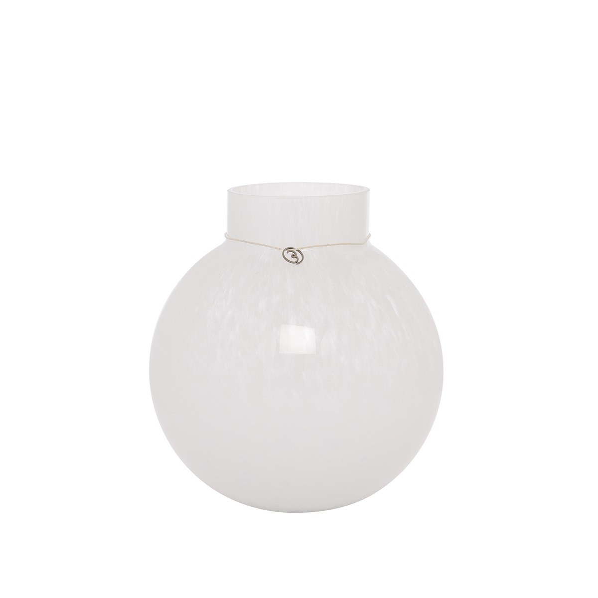 Glassvase round d21 h22cm, white