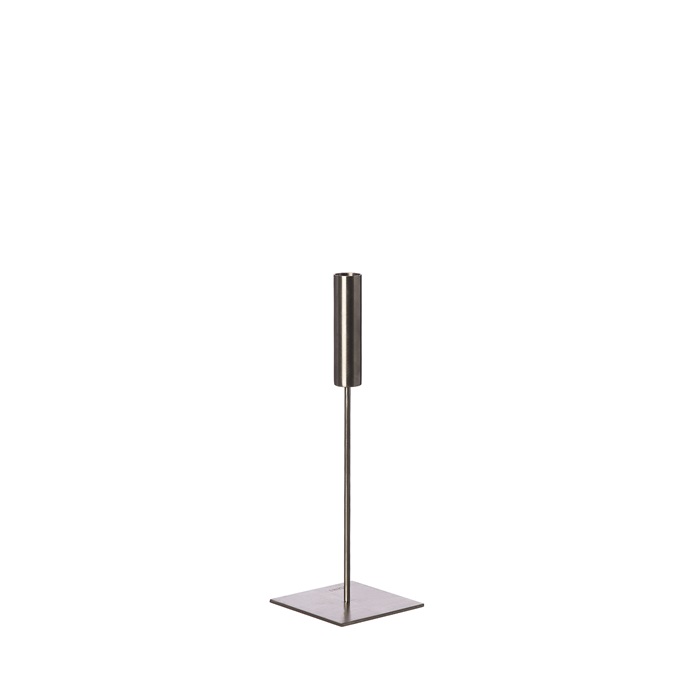 Candleholder h30 brushed metal