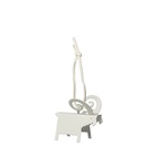 Christmas decoration Goat white 2-p