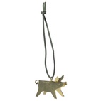 Christmas decoration Pig brass 2-p