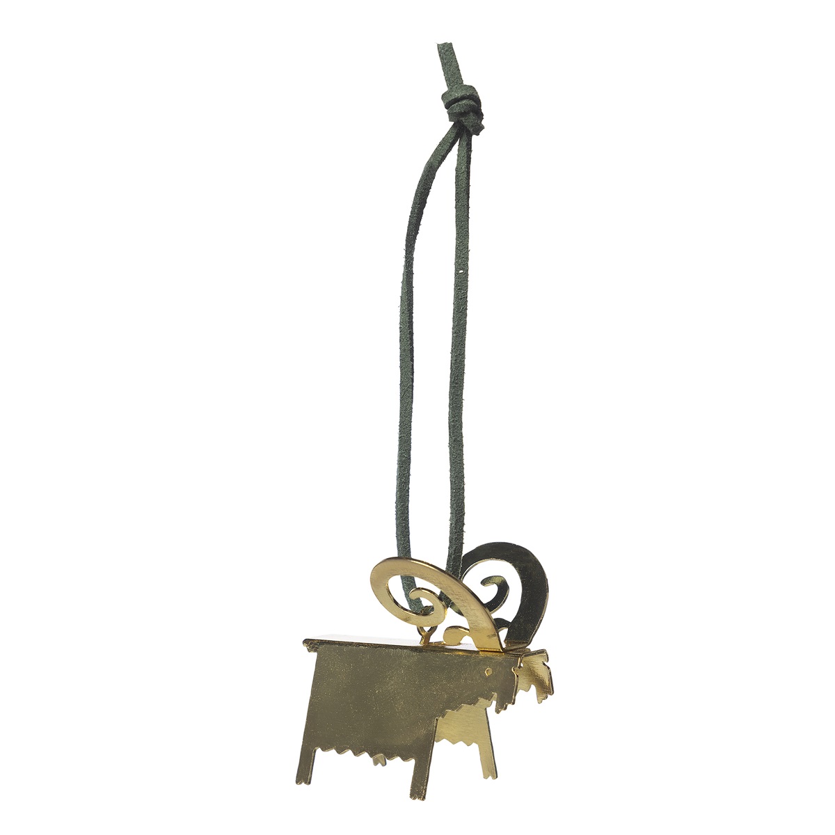 Christmas decoration Goat brass 2-p