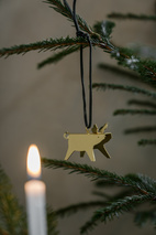 Christmas decoration Pig brass 2-p