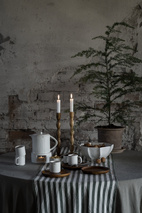 Runner 45x250 striped green/beige