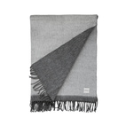 Pläd 130x170cm mörkgrå/vit