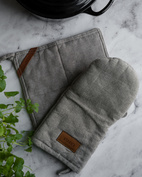 Grytvante 70%bomull 30% linne grå