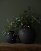 Vas stengods rund d21 h22, mörkgrå