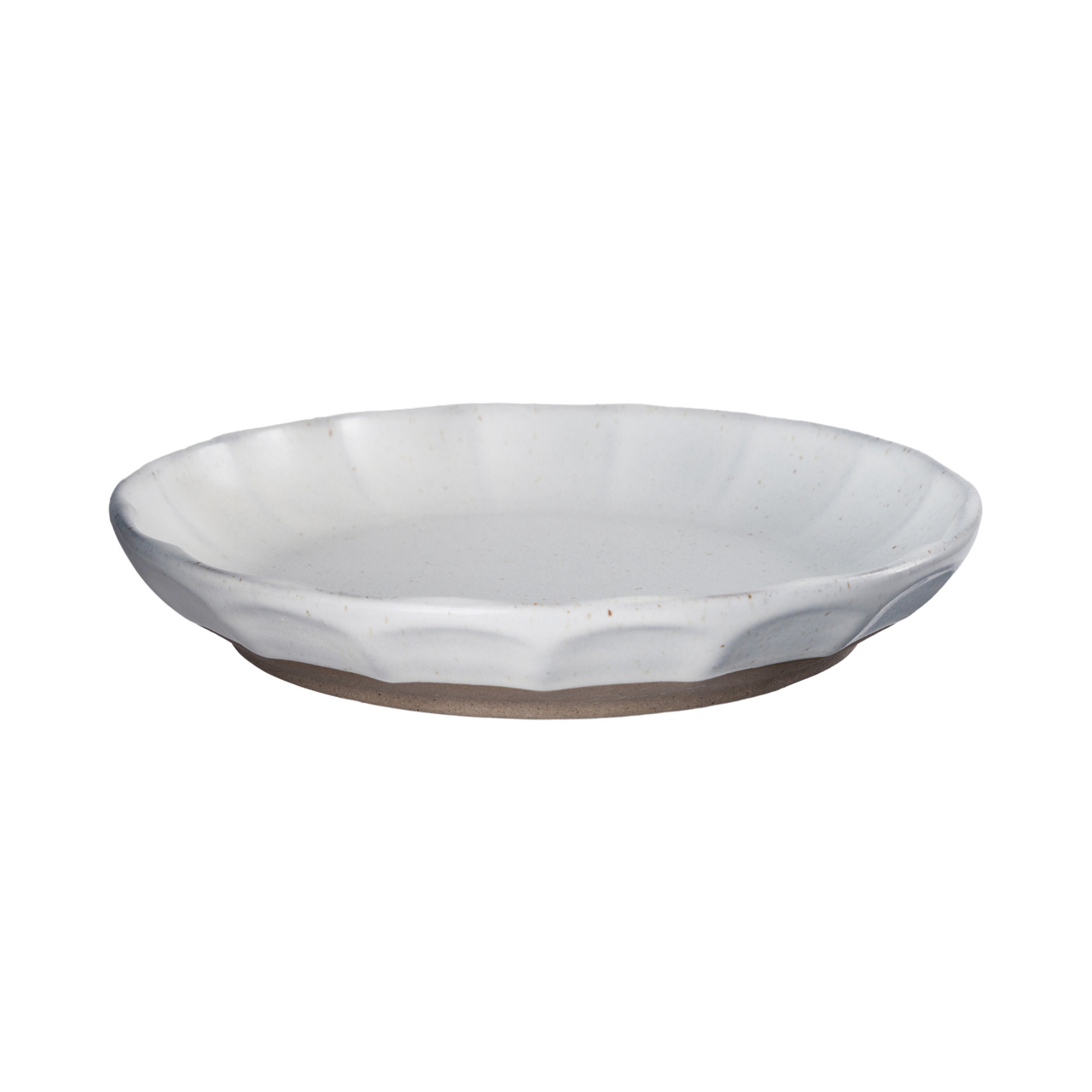 Assiett d17 h3 cm vit/natur