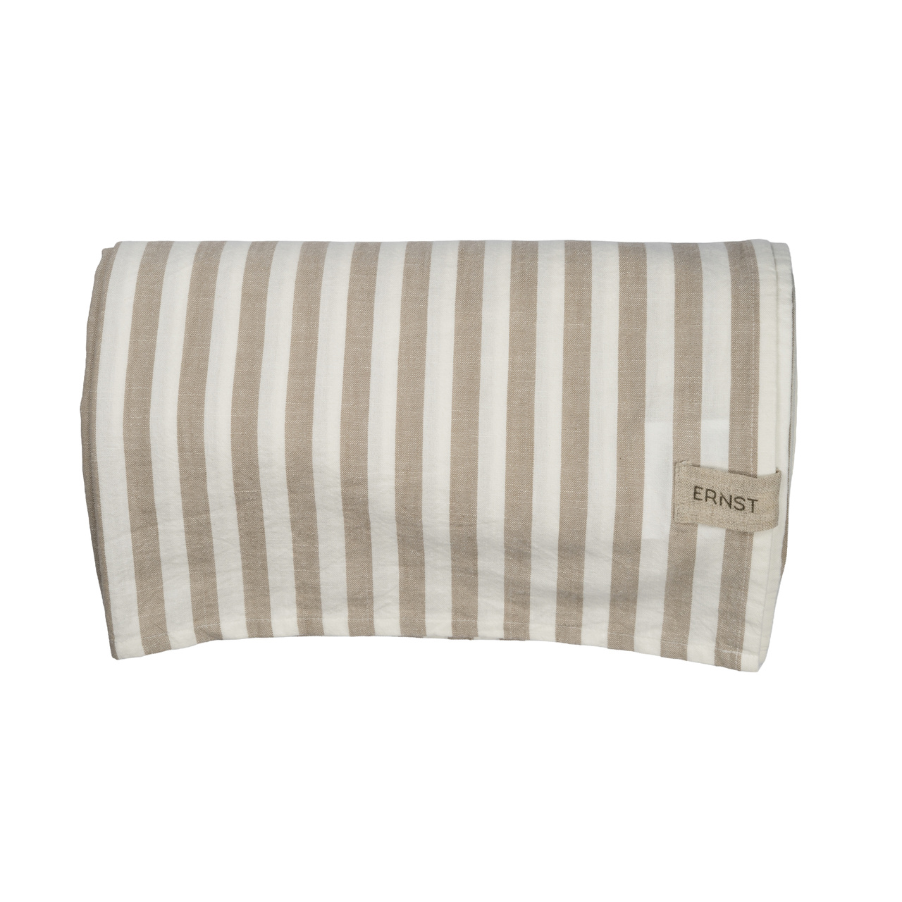 Duk 145x300 beige/vit bred rand