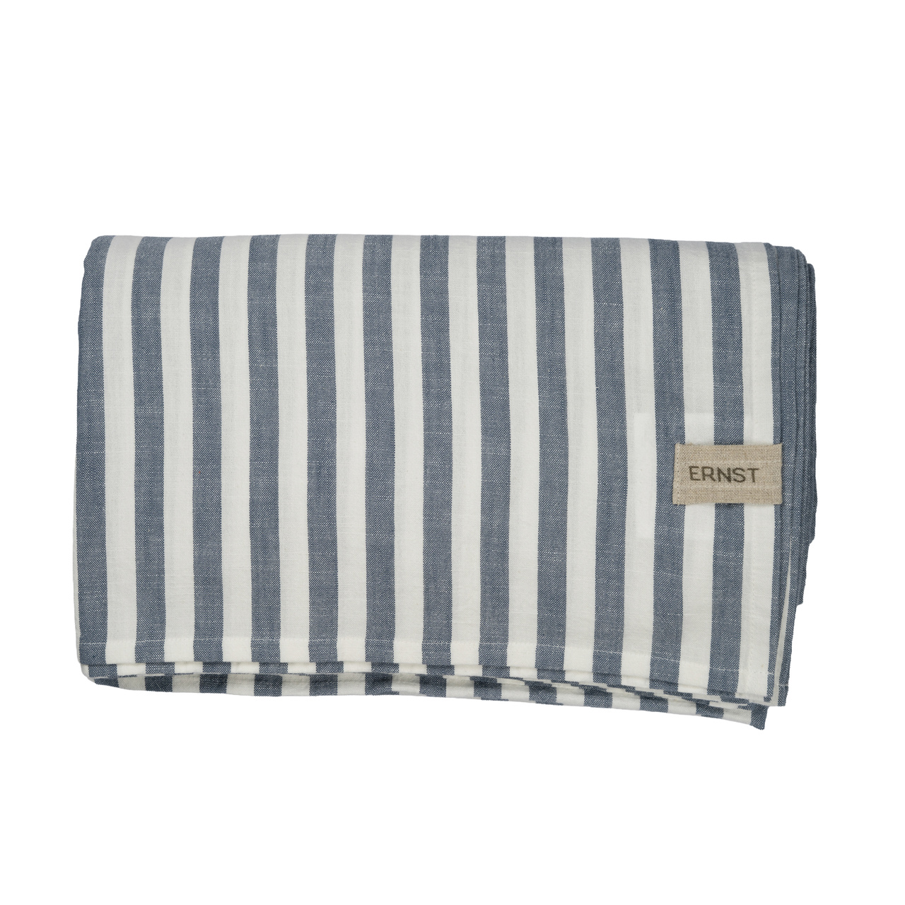 Duk 145x300 blå/vit bred rand