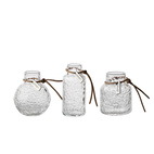 Glasvaser mönstrade 3-pack