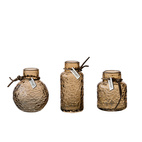 Glasvaser mönstrade bärnsten 3-pack