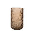 Ljuslykta/Vas d9 h15 cm bärnsten