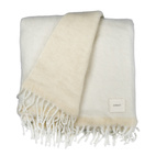 Pläd m frans 130x170 cm naturvit