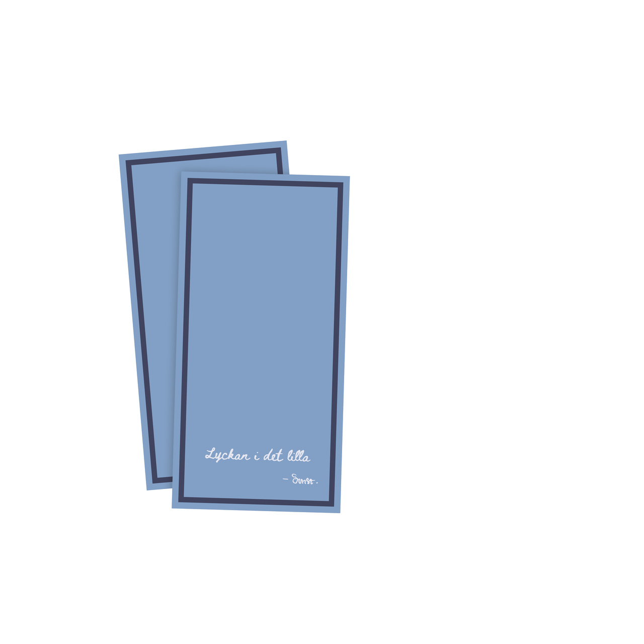 Servett 10x20 "Lycka" blå
