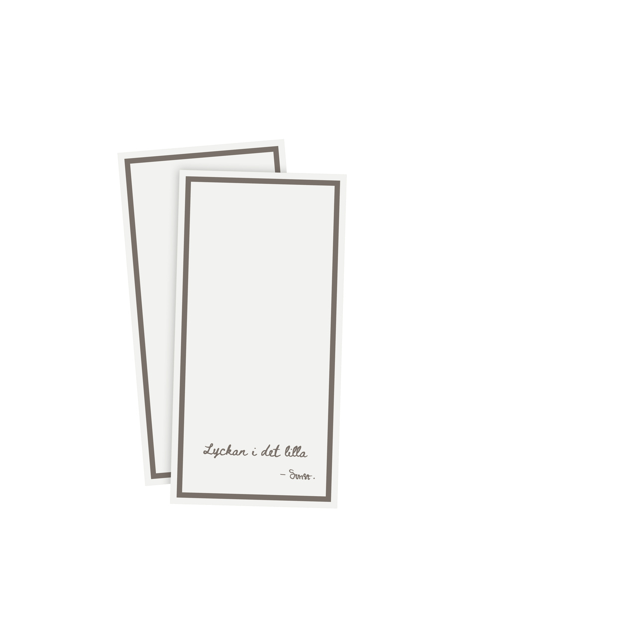 Servett 10x20 "Lycka"vit