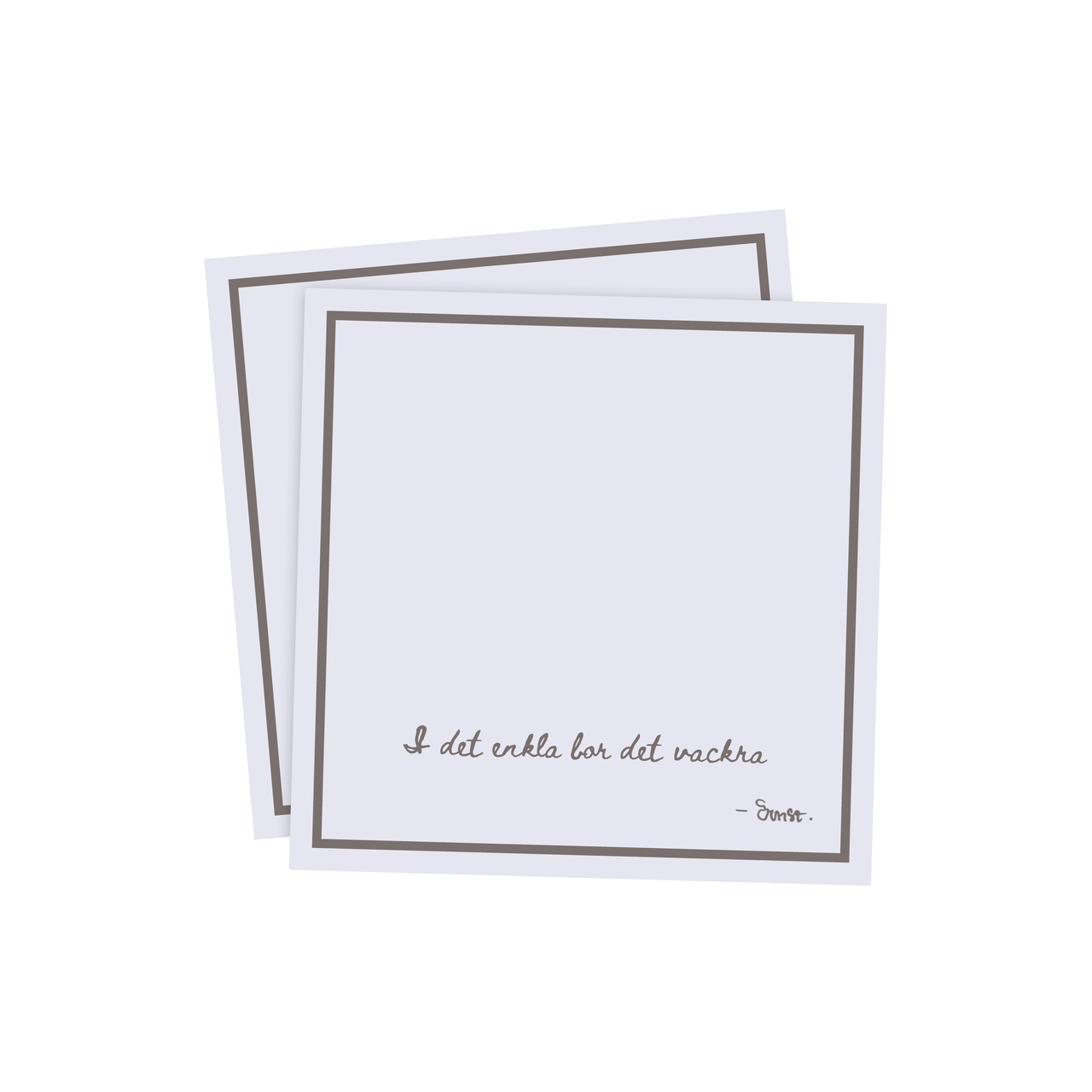 Servett 33x33 "I det enkla" Ljusgrå