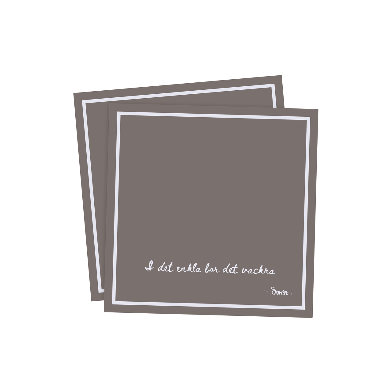 Servett 33x33 "I det enkla" Mullvad