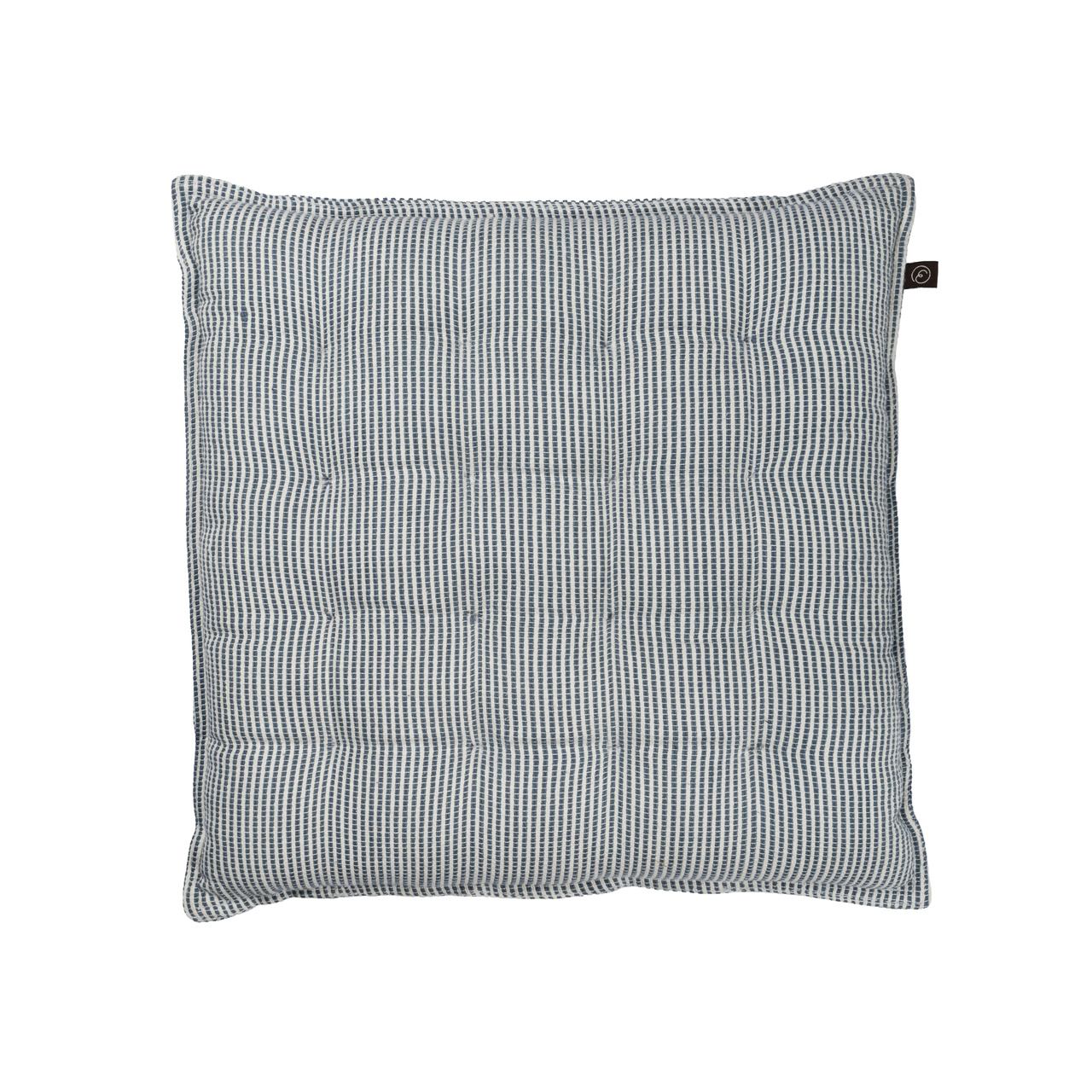 Sittdyna 40x40 blå/vit smalrand