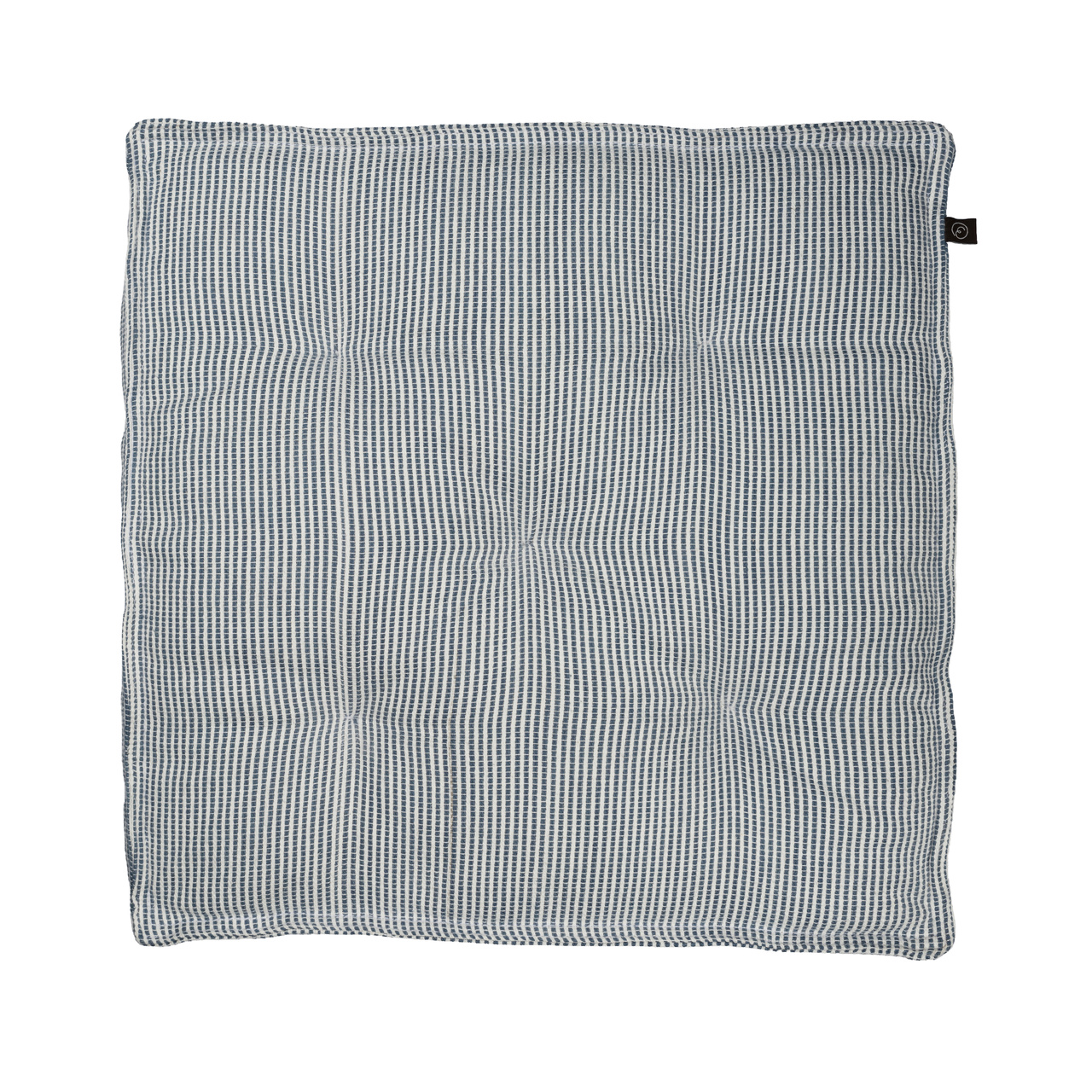 Sittdyna 45x45 blå/vit smalrand