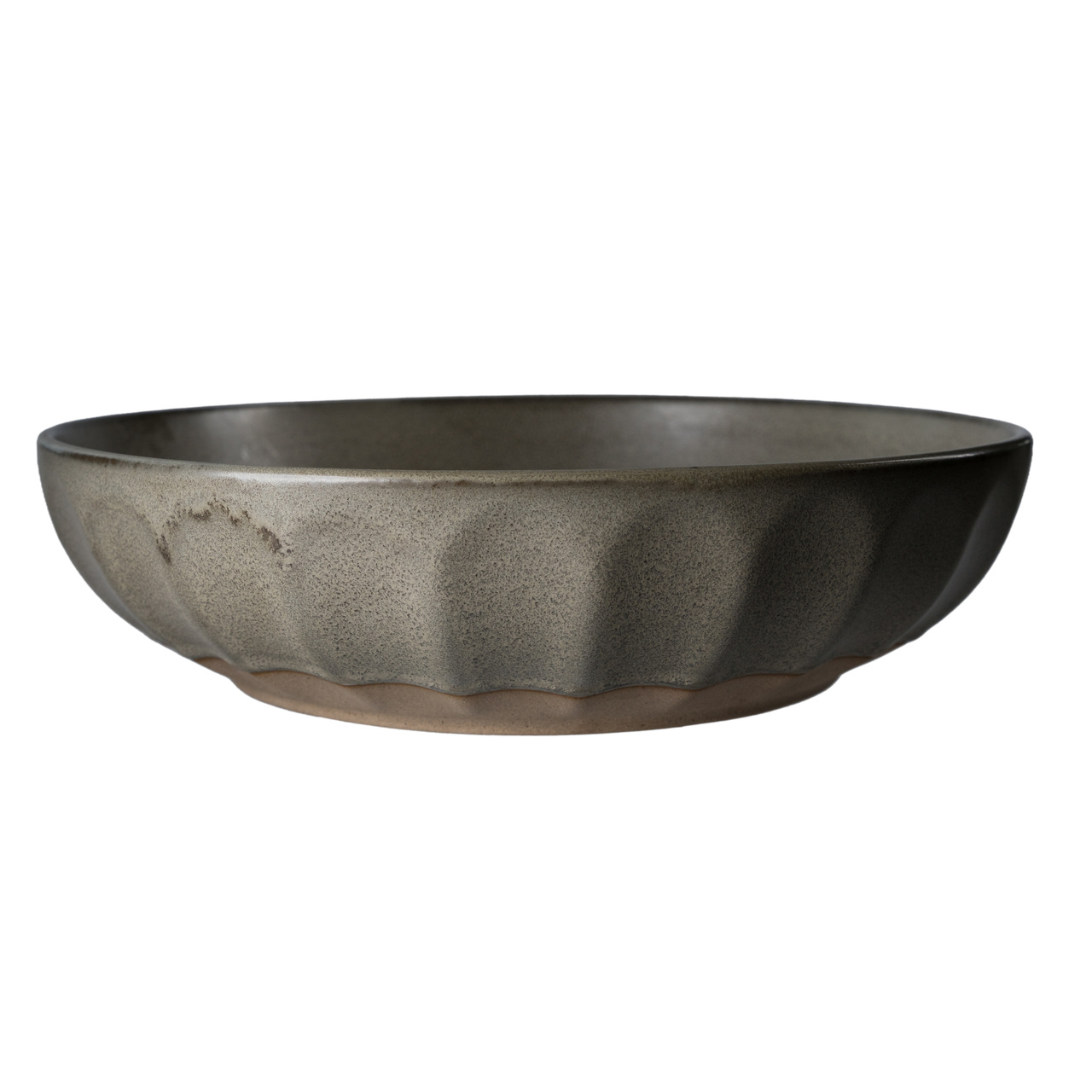 Skål d24 h6 cm grå/natur