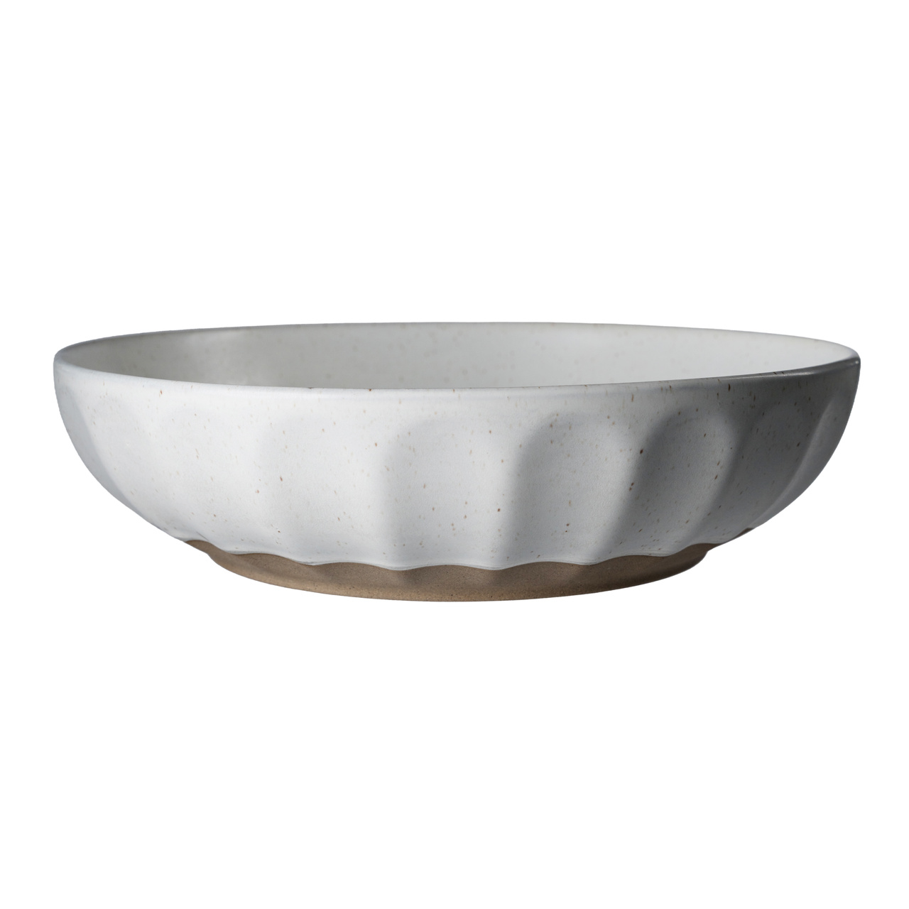 Skål d24 h6 cm vit/natur