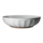 Skål d24 h6 cm vit/natur