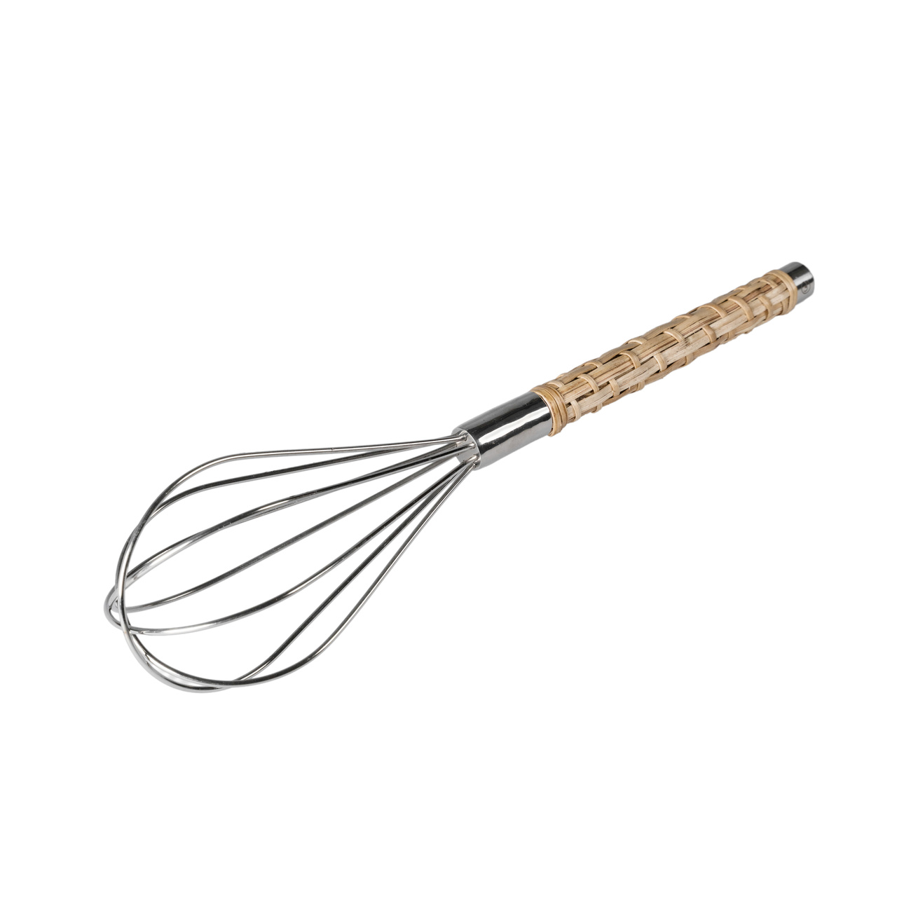 Visp metall/flätat handtag