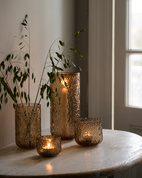 Ljuslykta/Vas d8 h6 cm bärnsten (utan ljushållare)