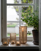 Ljuslykta/Vas d8 h6 cm bärnsten (utan ljushållare)