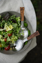 Salladsbestick rosfritt/trähandtag