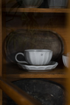 Assiett d17 h3 cm vit/natur