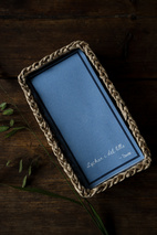 Servett 10x20 "Lycka" blå