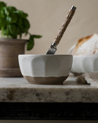 Smörkniv metall/flätat handtag