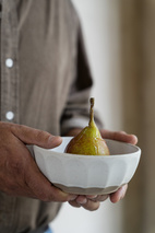 Skål d16 h6 cm vit/natur