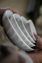 Skål d16 h6 cm vit/natur