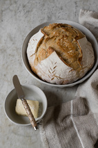 Smörkniv metall/flätat handtag