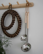 Soup spoon metal/ wood