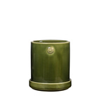 Kruka d10 h11 grön med fat