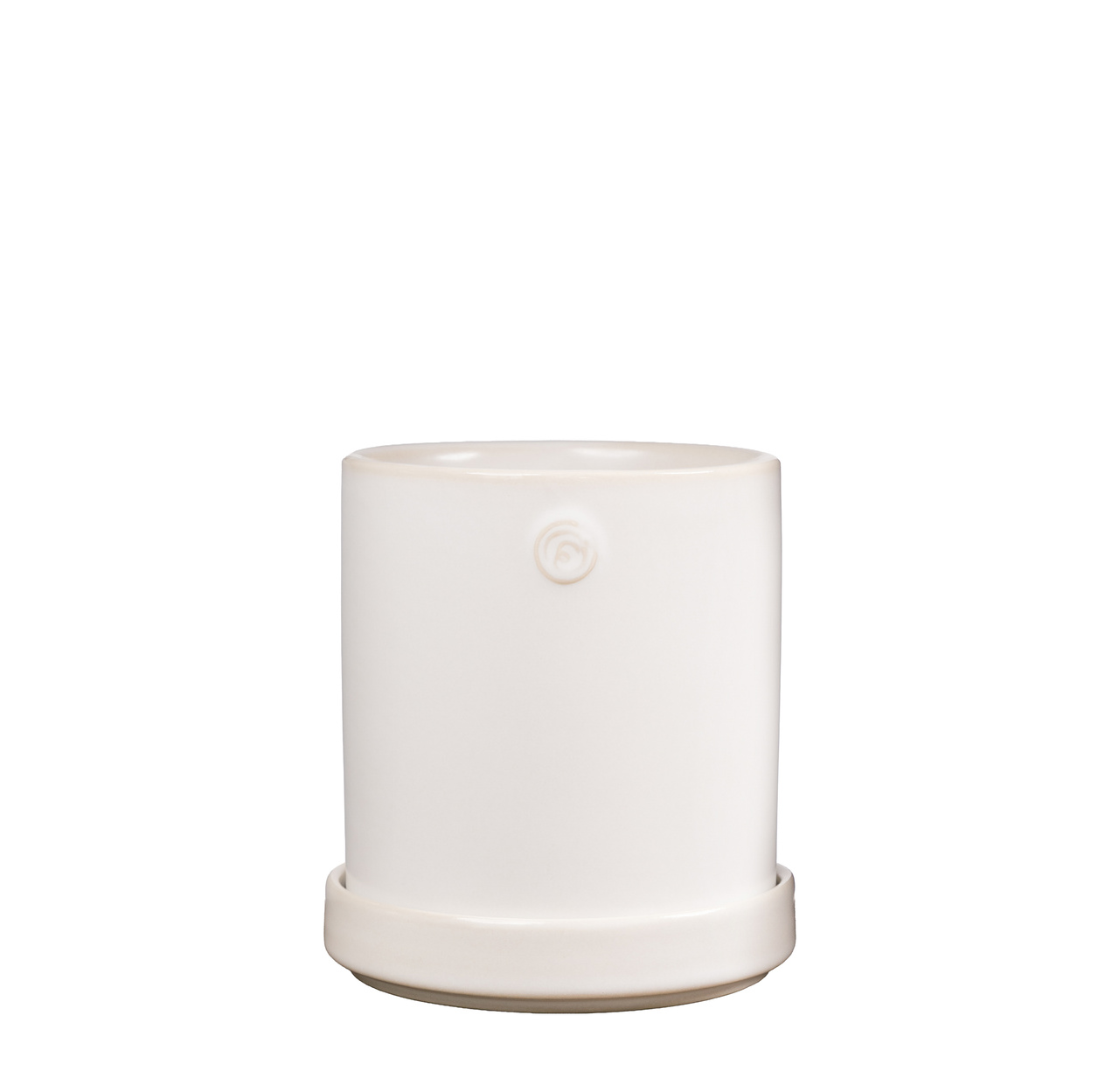 Kruka d10 h11 vit med fat