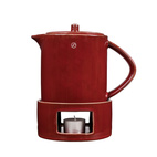 Glöggkanna med värmare röd d19 h10