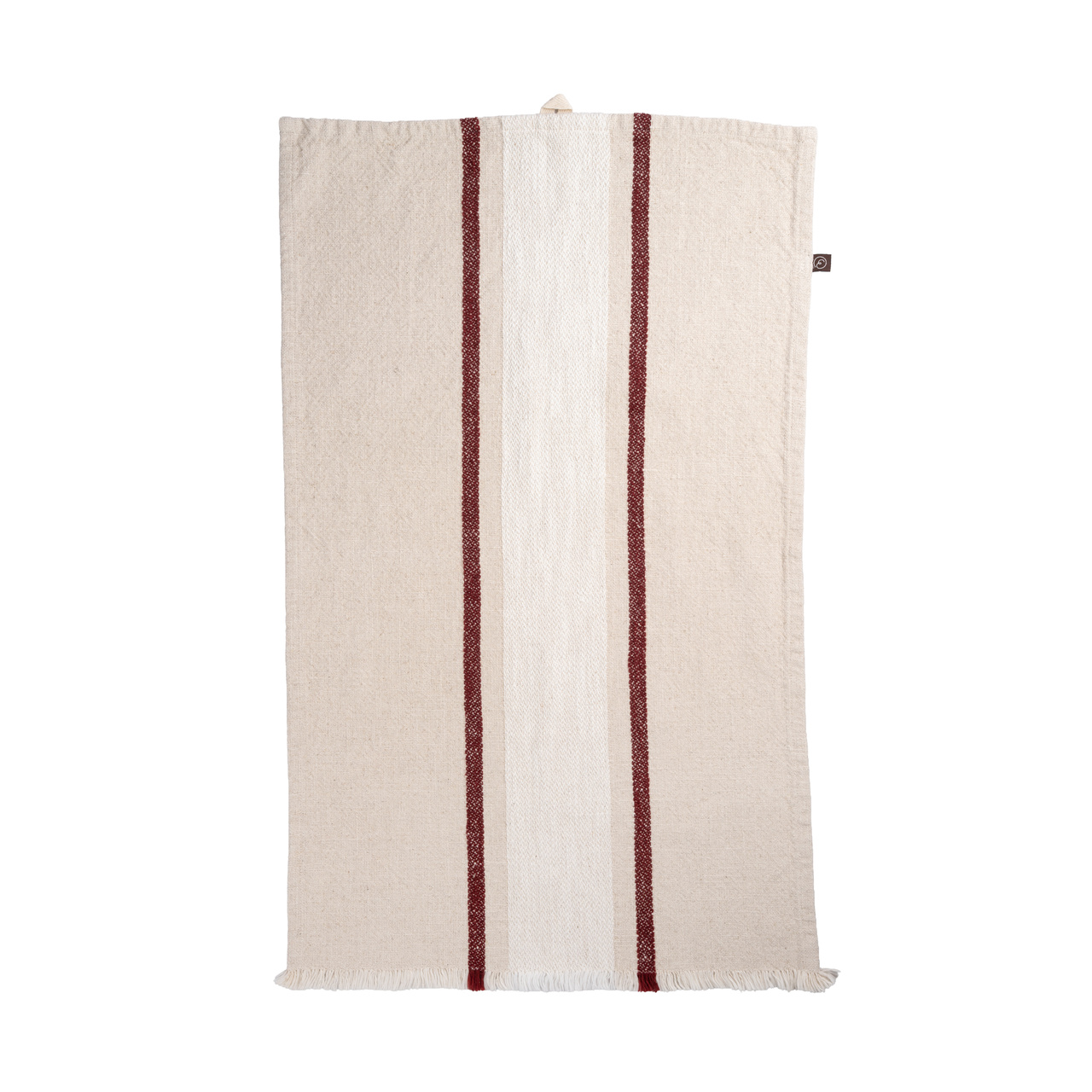 Kökshandduk 47x70 cm natur/vit/röd