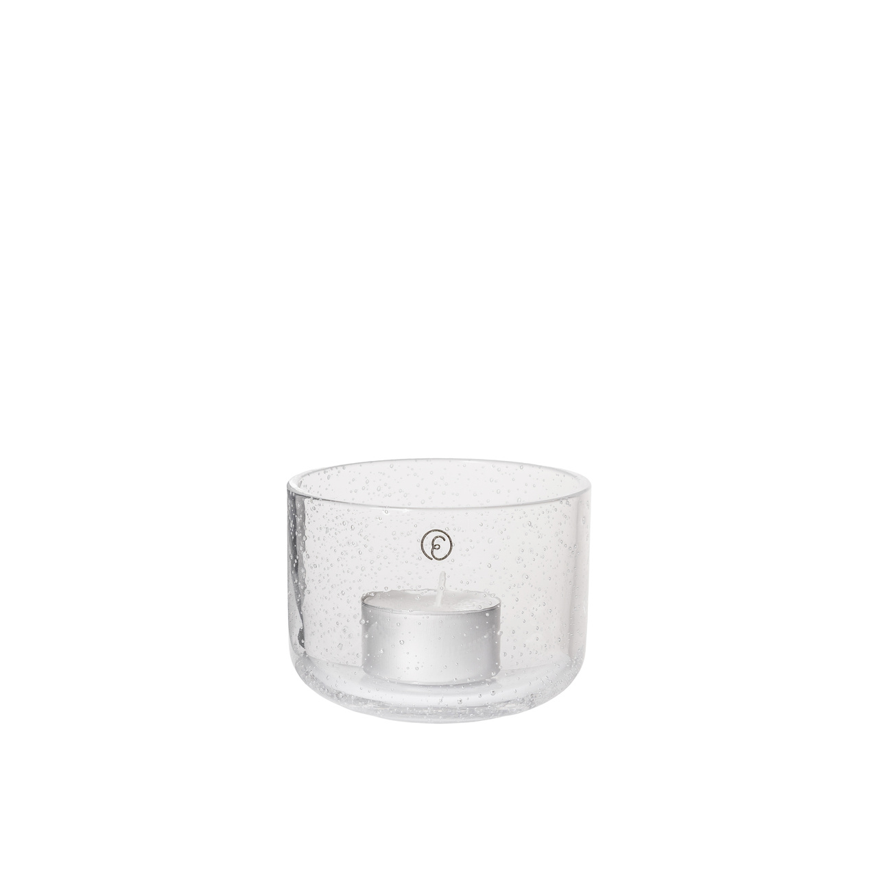 Candleholder in glass d8 h6 cm