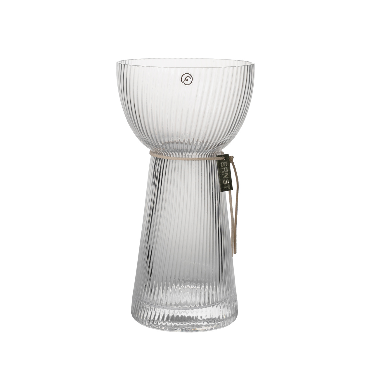 Lökvas d10 h19 räfflat glas