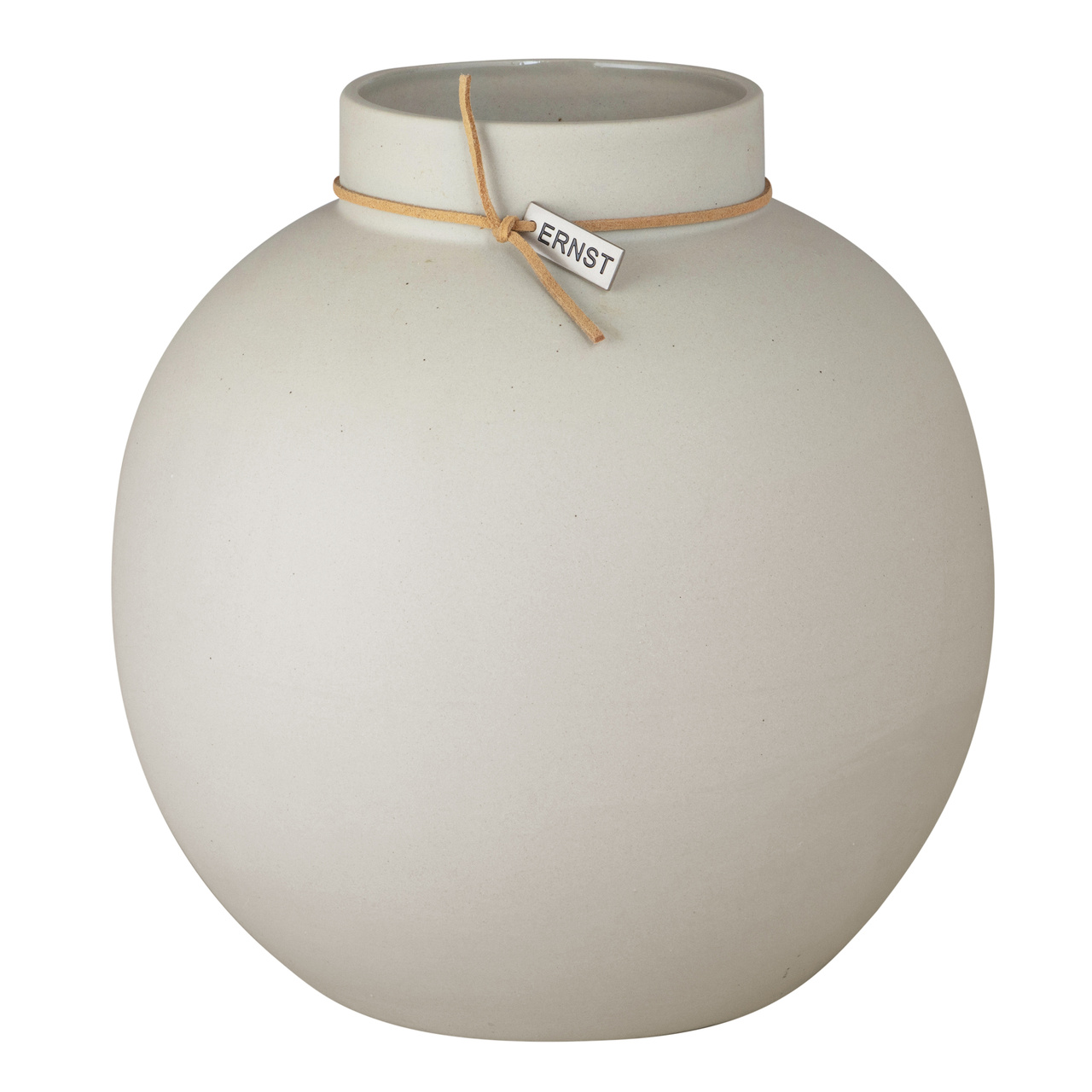 Vas stengods rund d21 h22, beige