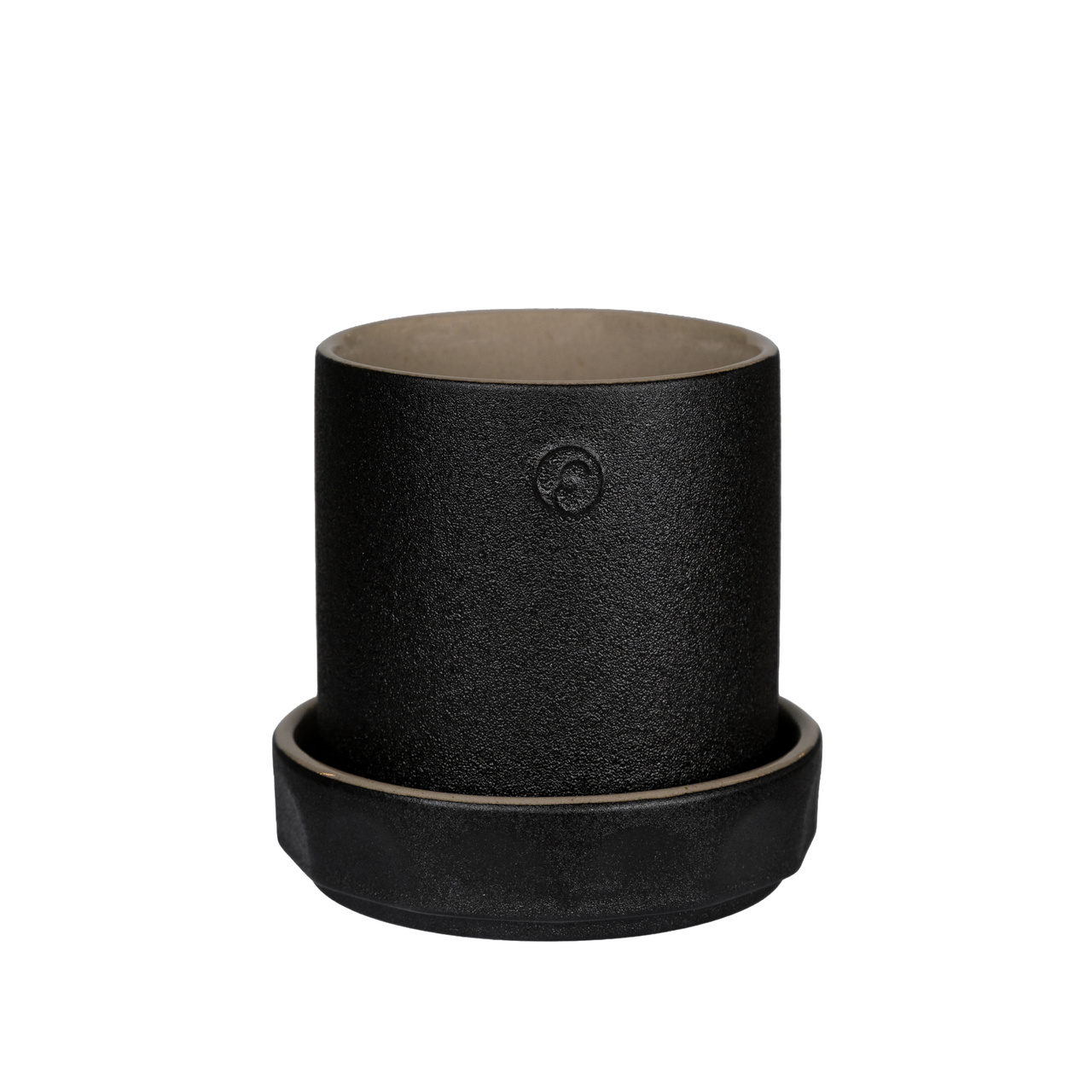 Kruka m fat d11 h11 cm svart/natur