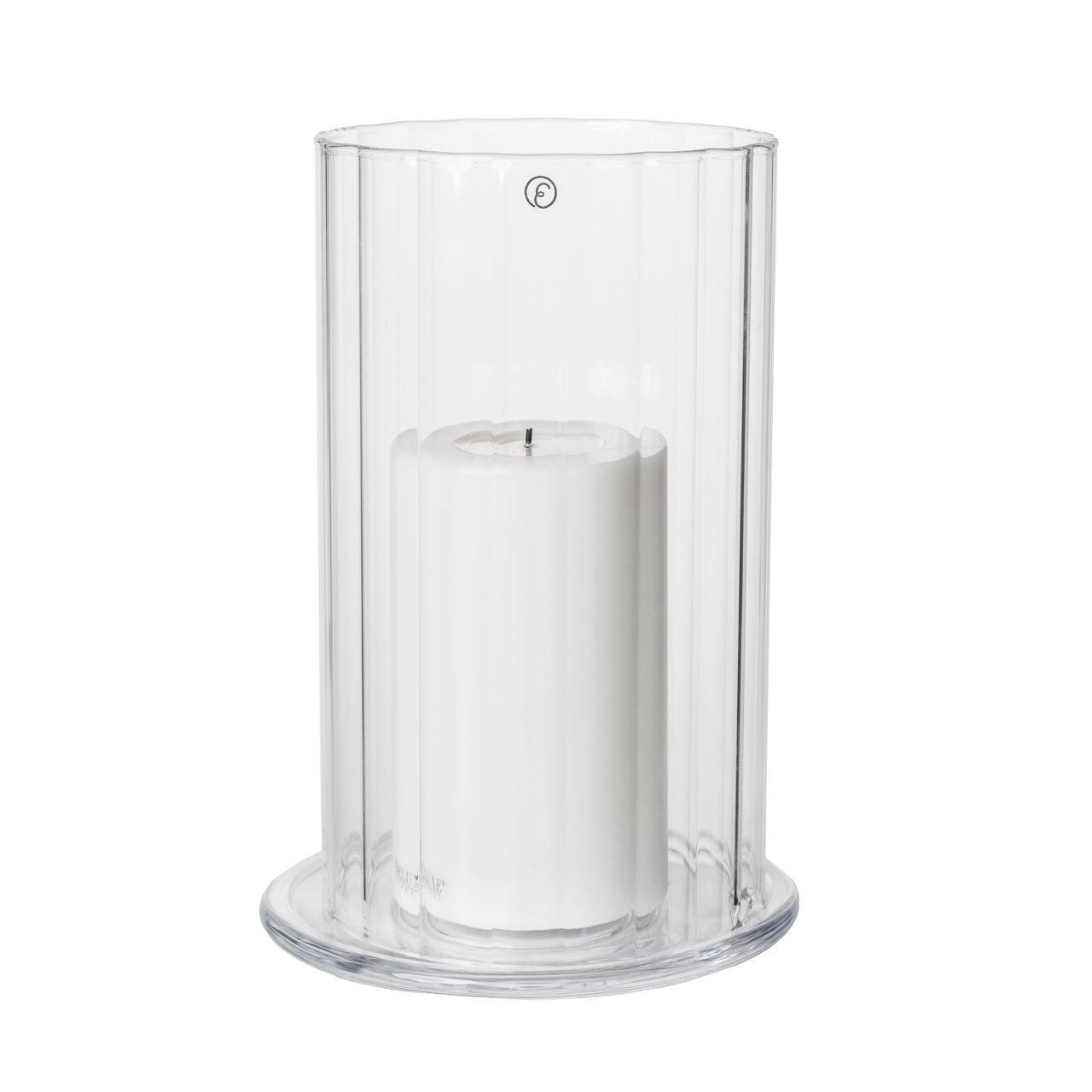 Ljuslykta för blockljus d15 h21 cm glas