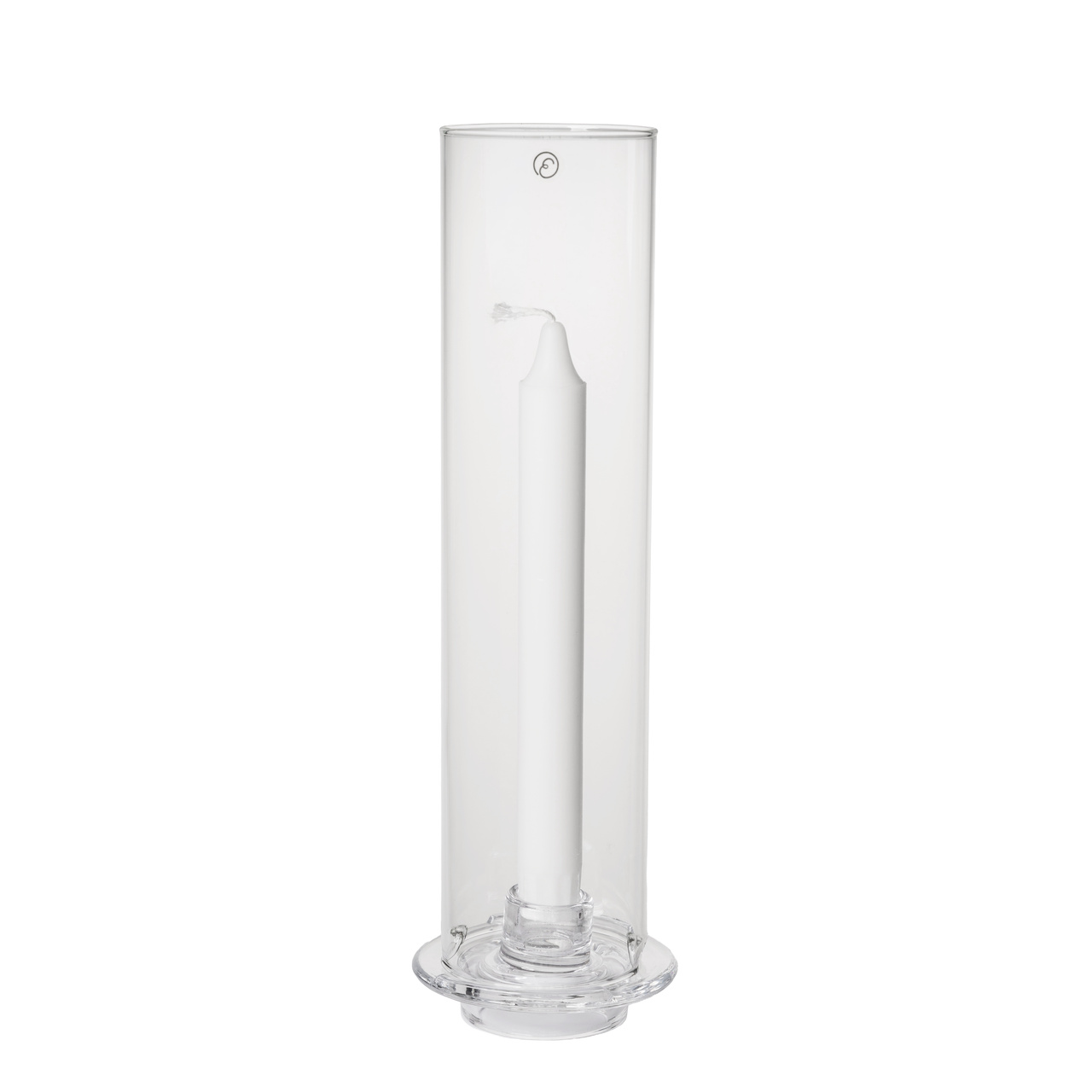 Candleholder for crown candle d9 h27,5 glass