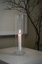 Candleholder for crown candle d9 h27,5 glass