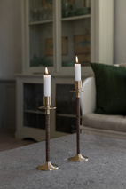 Ljusstake d8 h25 mässing/flätad