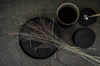 Ovenproof dish d30 h5 cm black/natural